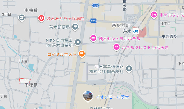 REGALEST茨木の地図