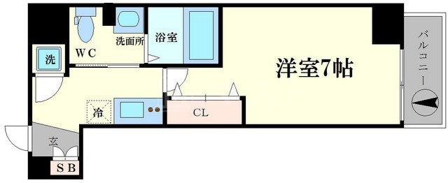 大阪市西区江戸堀１丁目の賃貸マンションの間取り