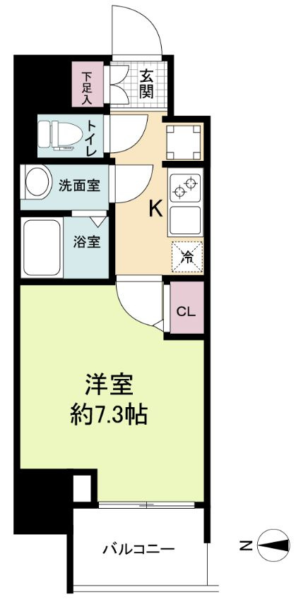大阪市西区西本町１丁目の賃貸マンションの間取り