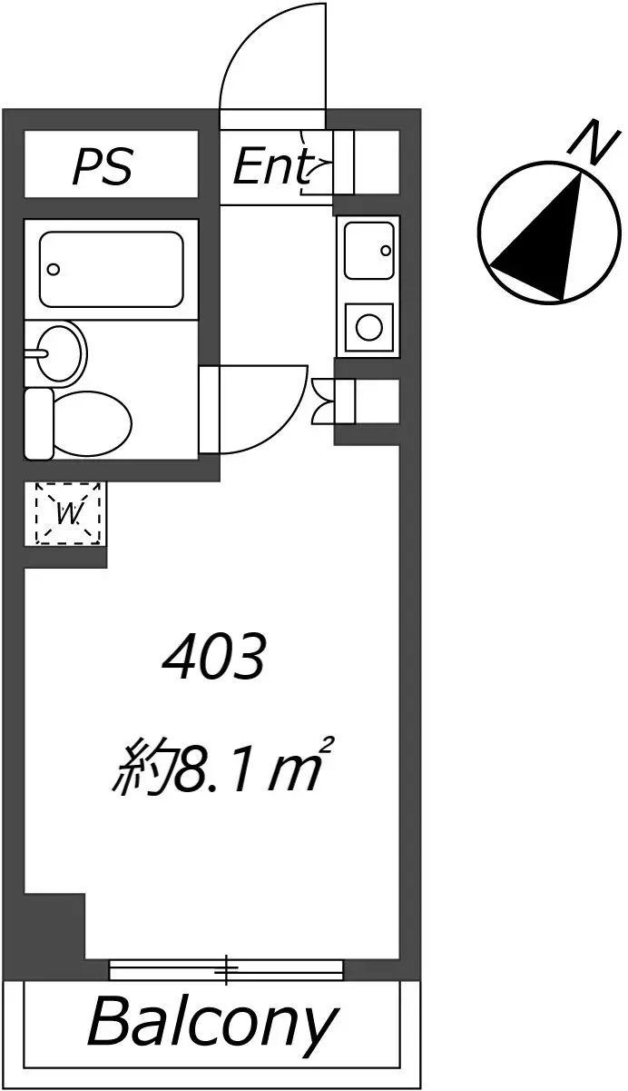 AP156 プラーズ花月園 403の間取り|



