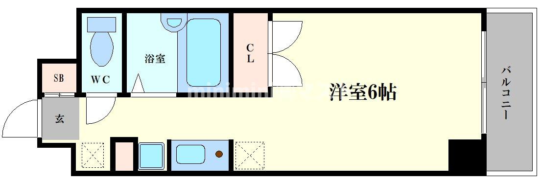大阪市西区九条３丁目の賃貸マンションの間取り