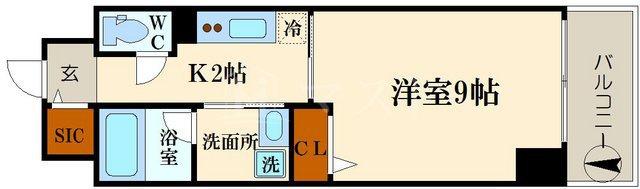 大阪市西区立売堀１丁目の賃貸マンションの間取り