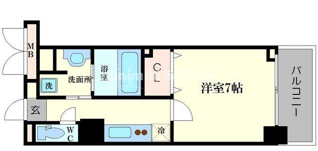 大阪市西区靱本町２丁目の賃貸マンションの間取り