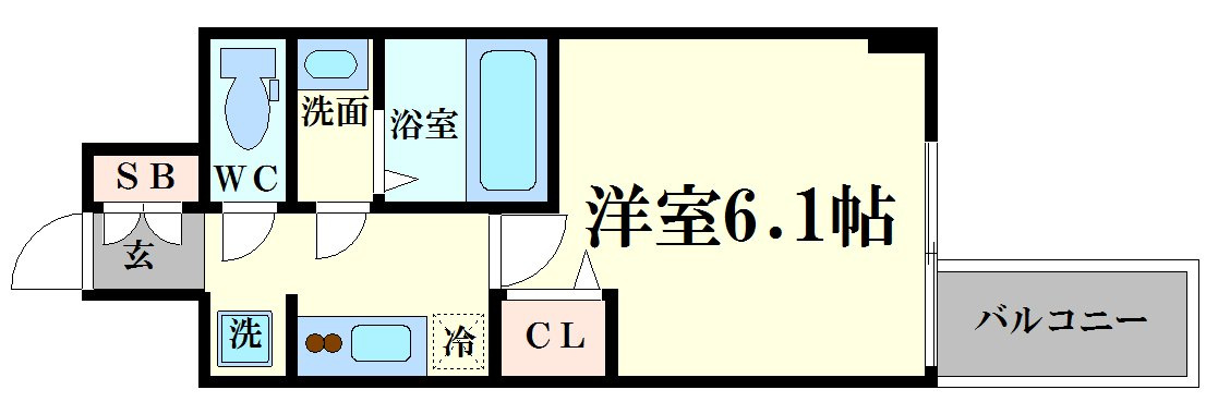 大阪市西区九条南２丁目の賃貸マンションの間取り