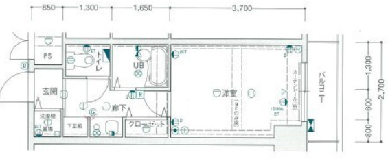 大阪市西区本田４丁目の賃貸マンションの間取り