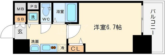 大阪市西区立売堀４丁目の賃貸マンションの間取り
