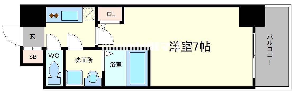 大阪市西区千代崎１丁目の賃貸マンションの間取り