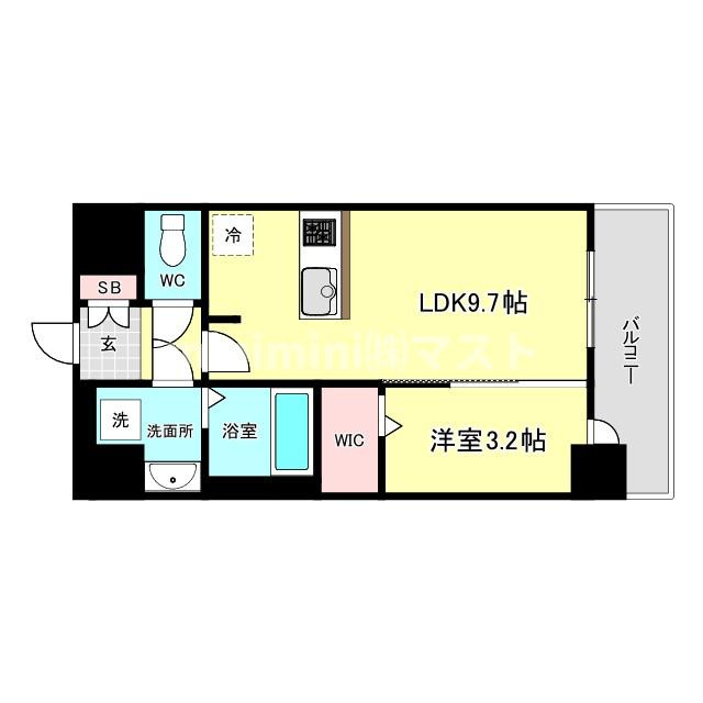 大阪市西区九条南１丁目の賃貸マンションの間取り