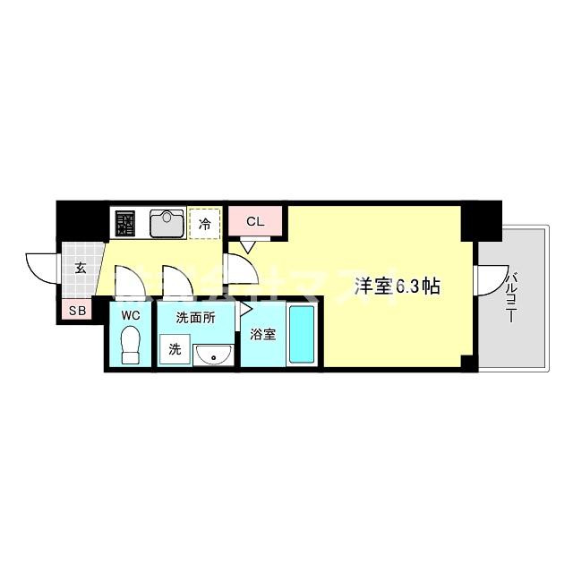 大阪市西区九条１丁目の賃貸マンションの間取り