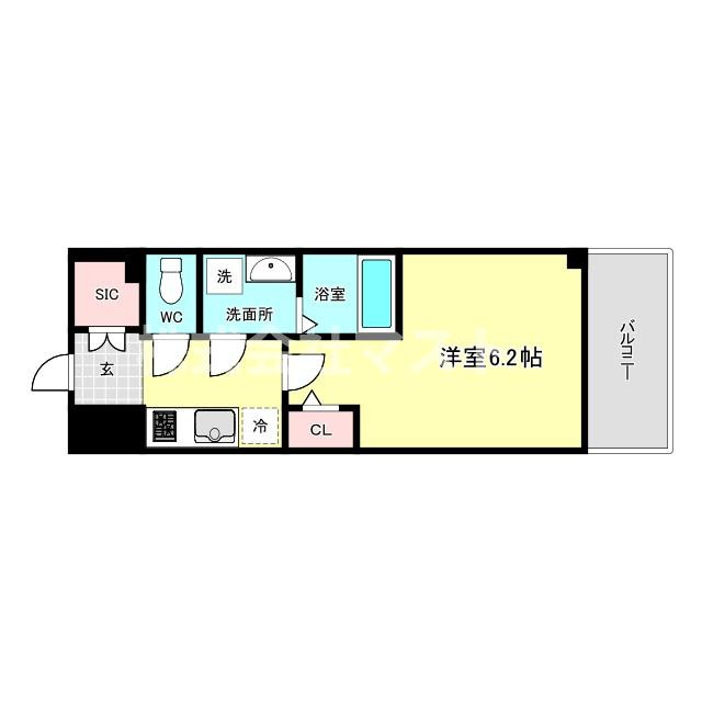 大阪市西区九条１丁目の賃貸マンションの間取り