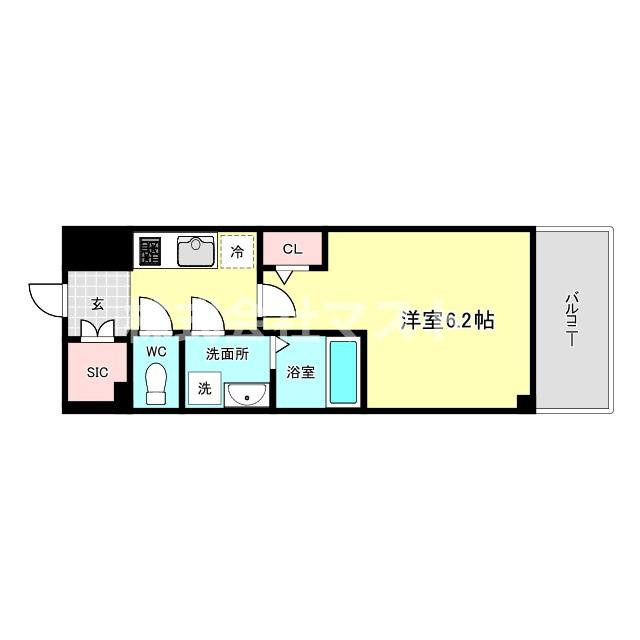 大阪市西区九条１丁目の賃貸マンションの間取り