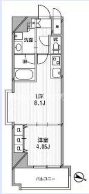 大阪市西区新町１丁目の賃貸マンションの間取り