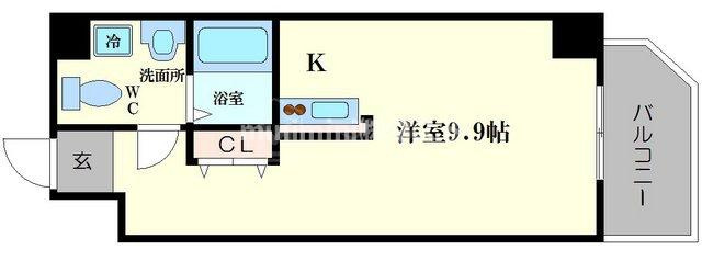 大阪市西区千代崎２丁目の賃貸マンションの間取り