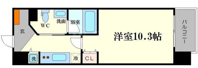 大阪市西区江戸堀１丁目の賃貸マンションの間取り