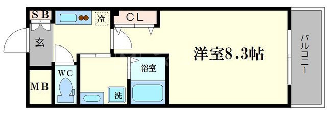 大阪市西区川口１丁目の賃貸マンションの間取り