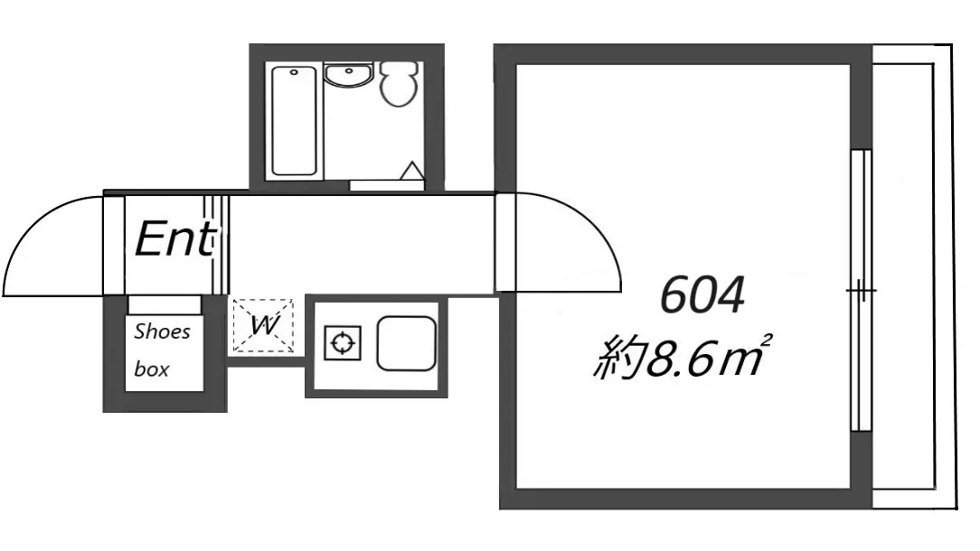 AP133 バローレ住之江 604の間取り|





