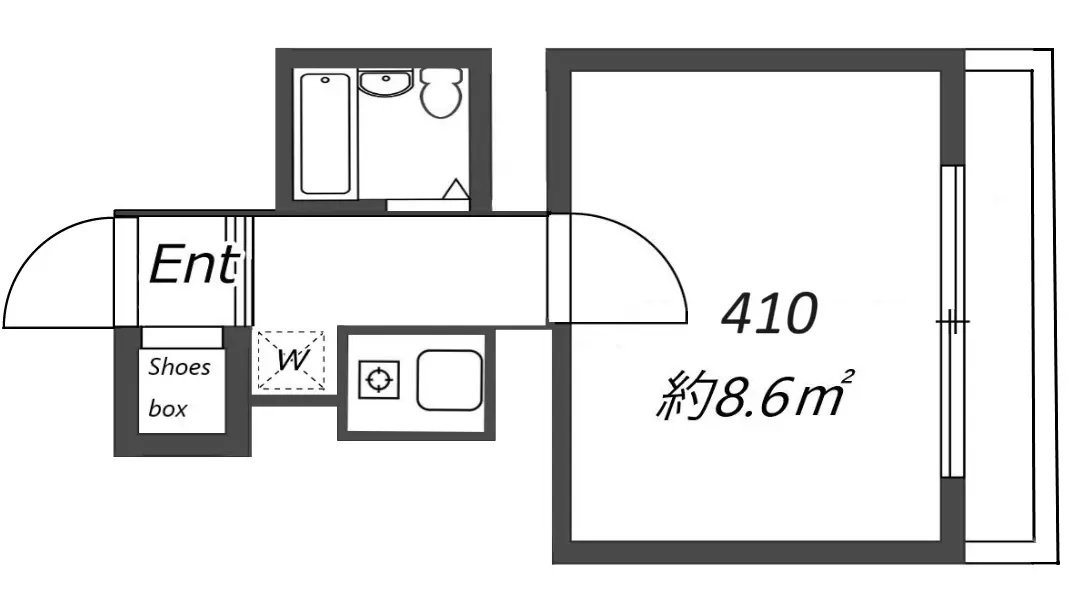 AP132 バローレ住之江 410の間取り|



