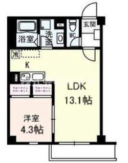 大阪市西区九条３丁目の賃貸マンションの間取り