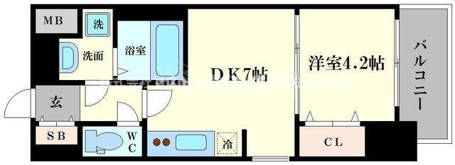 大阪市西区九条１丁目の賃貸マンションの間取り