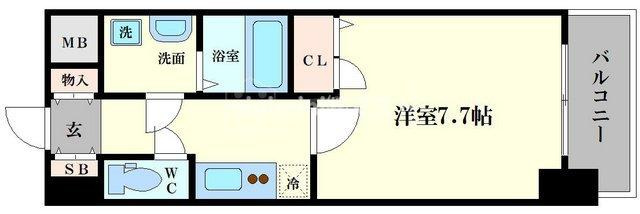 大阪市西区九条１丁目の賃貸マンションの間取り