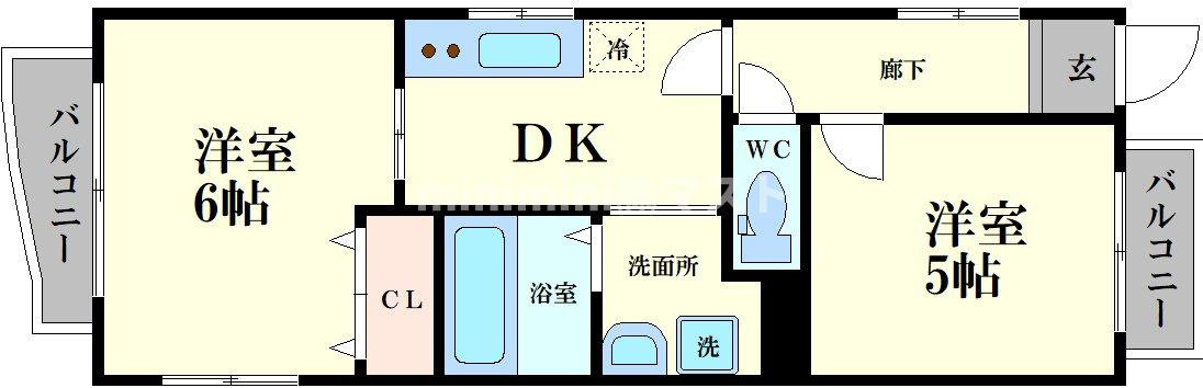 大阪市西区本田３丁目の賃貸マンションの間取り
