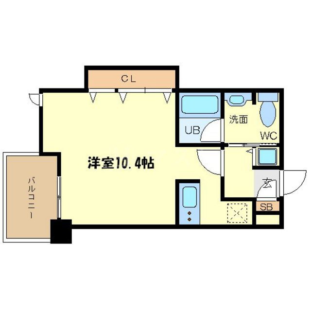 大阪市西区新町１丁目の賃貸マンションの間取り