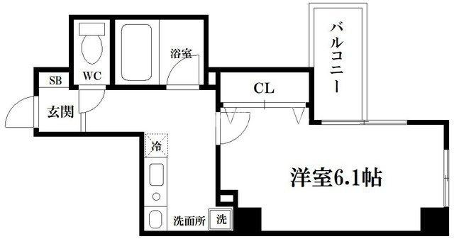 大阪市西区新町３丁目の賃貸マンションの間取り