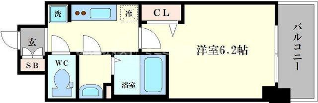 大阪市西区九条２丁目の賃貸マンションの間取り