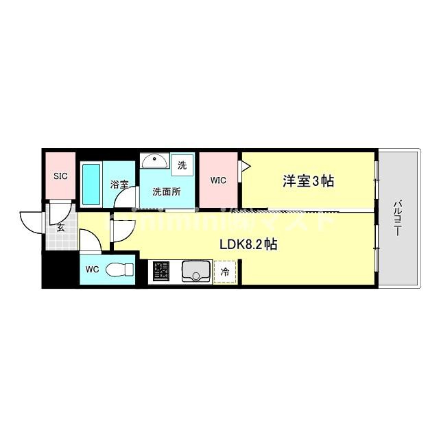 大阪市西区本田２丁目の賃貸マンションの間取り