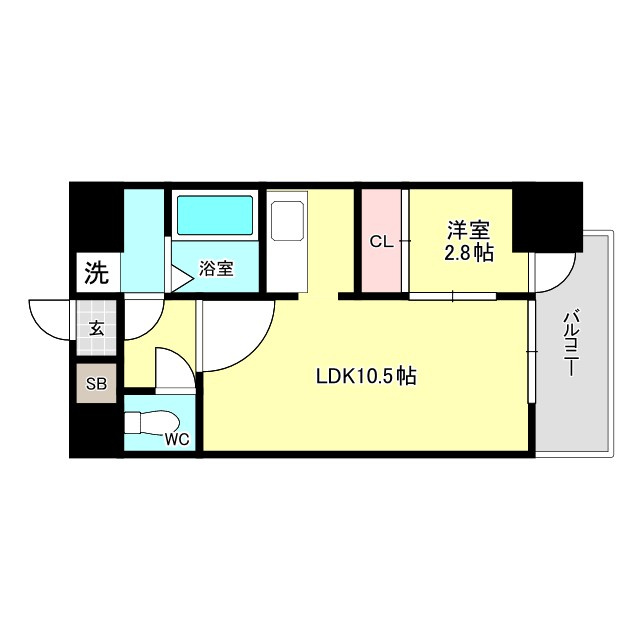 大阪市西区本田２丁目の賃貸マンションの間取り