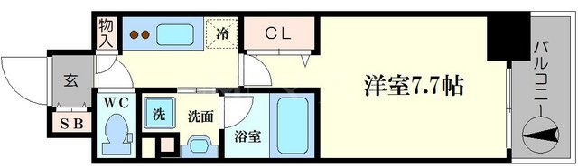 大阪市西区阿波座１丁目の賃貸マンションの間取り