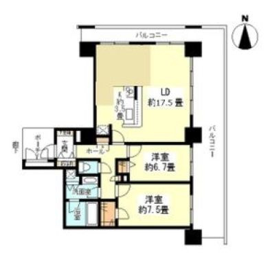 大阪市西区南堀江１丁目の賃貸マンションの間取り|※別号室参考写真