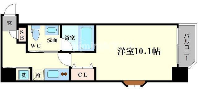 大阪市西区江戸堀１丁目の賃貸マンションの間取り