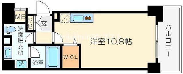 大阪市西区西本町２丁目の賃貸マンションの間取り