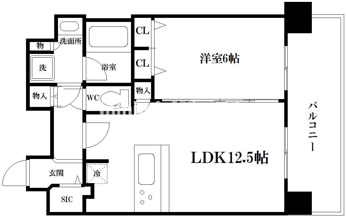 大阪市西区九条２丁目の賃貸マンションの間取り