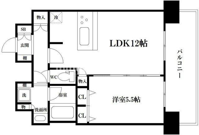 大阪市西区九条２丁目の賃貸マンションの間取り