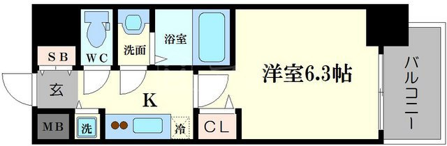 大阪市西区九条南２丁目の賃貸マンションの間取り