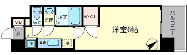 大阪市西区江戸堀２丁目の賃貸マンションの間取り