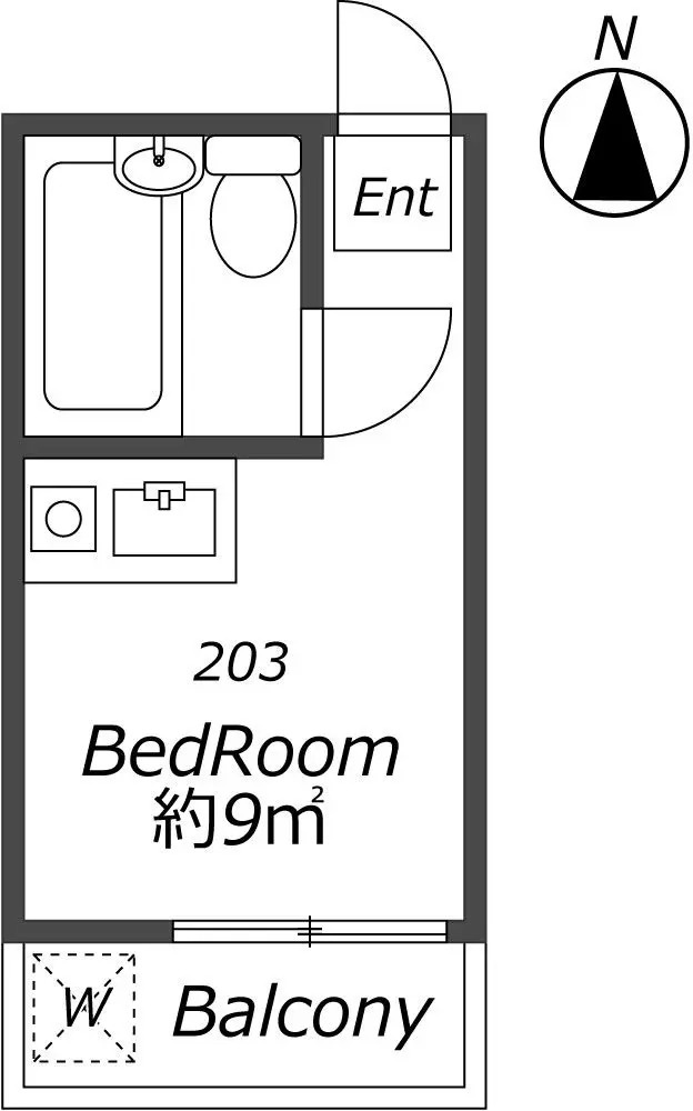 AP1521 パレス新小岩 203の間取り|



