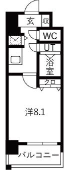 大阪市西区本田２丁目の賃貸マンションの間取り