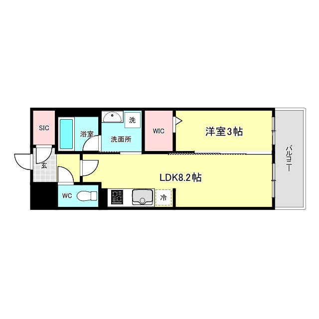 大阪市西区本田２丁目の賃貸マンションの間取り