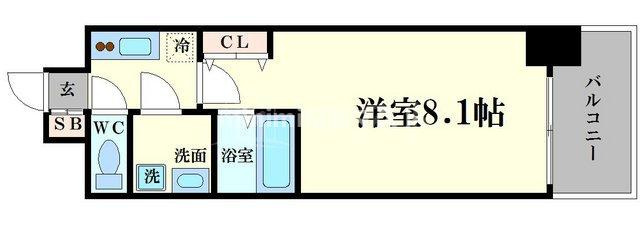 大阪市西区本田１丁目の賃貸マンションの間取り