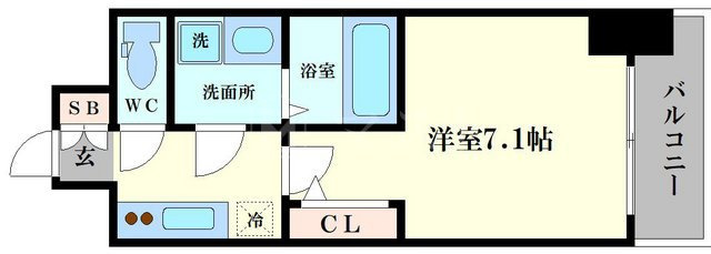 大阪市西区九条２丁目の賃貸マンションの間取り