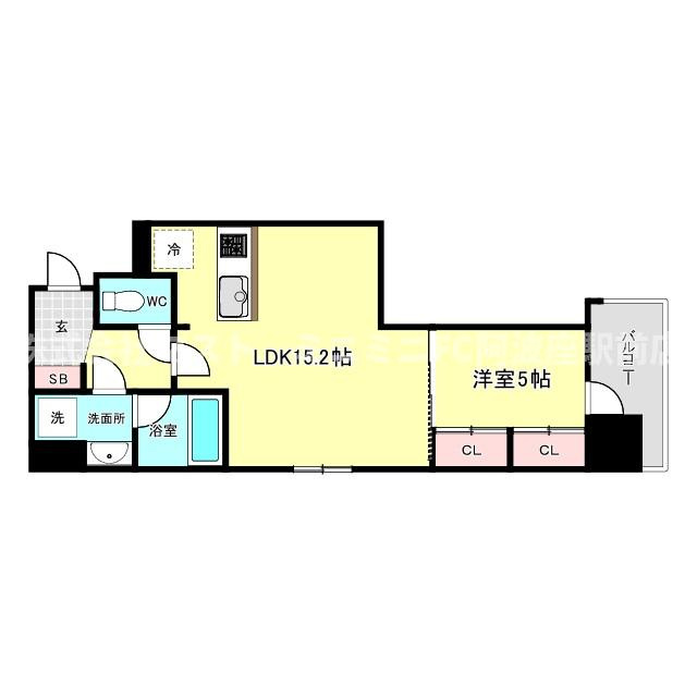 大阪市西区九条１丁目の賃貸マンションの間取り