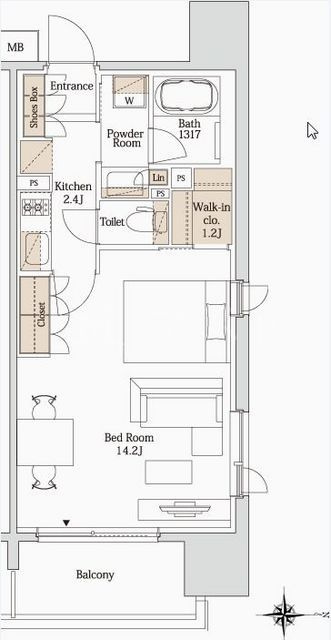 大阪市西区新町２丁目の賃貸マンションの間取り