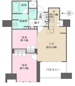 大阪市西区南堀江１丁目の賃貸マンションの間取り