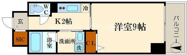 大阪市西区立売堀１丁目の賃貸マンションの間取り