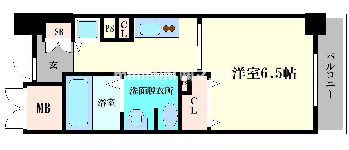 大阪市西区江戸堀３丁目の賃貸マンションの間取り