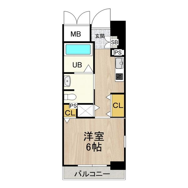 大阪市西区江戸堀３丁目の賃貸マンションの間取り
