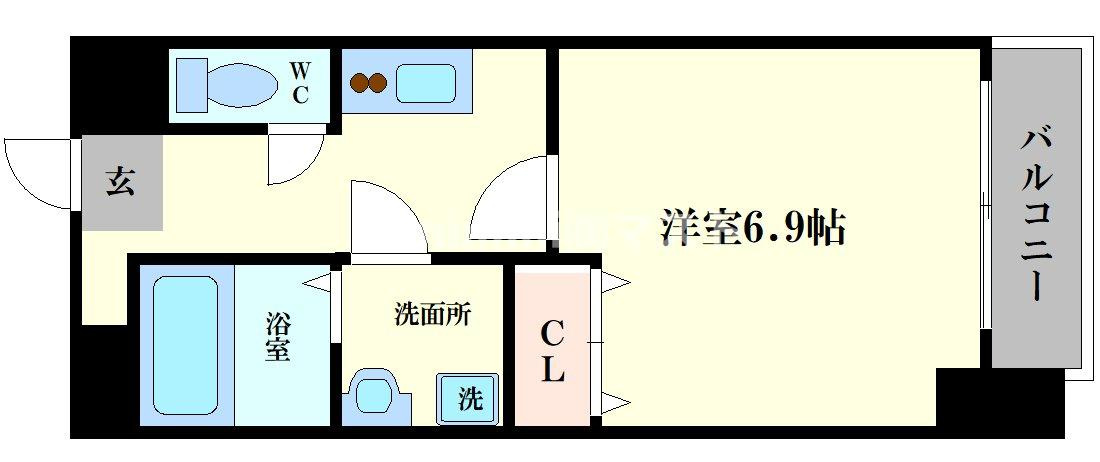 大阪市西区本田２丁目の賃貸マンションの間取り